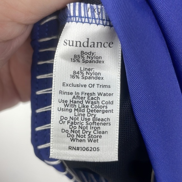 Sundance Navy Blue Bathing-suit with embroidery Size Large - Picture 11 of 11